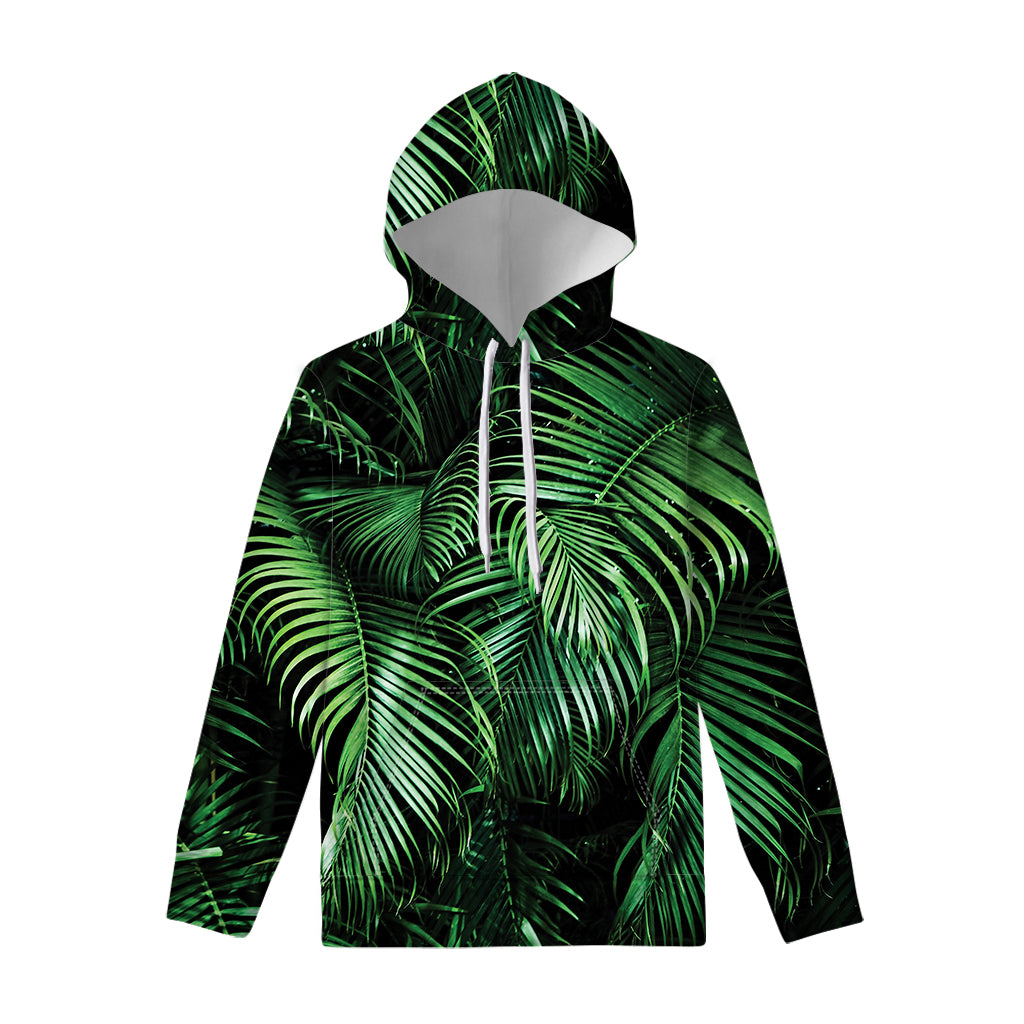 Tropical Palm Leaf Print Pullover Hoodie