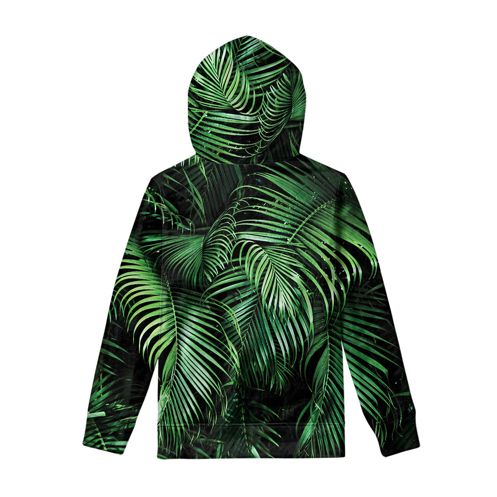 Tropical Palm Leaf Print Pullover Hoodie