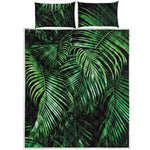 Tropical Palm Leaf Print Quilt Bed Set
