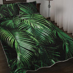 Tropical Palm Leaf Print Quilt Bed Set