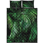 Tropical Palm Leaf Print Quilt Bed Set