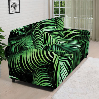 Tropical Palm Leaf Print Sofa Cover