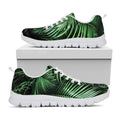 Tropical Palm Leaf Print White Running Shoes