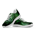 Tropical Palm Leaf Print White Sneakers
