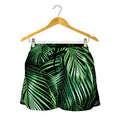 Tropical Palm Leaf Print Women's Shorts