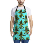 Tropical Palm Tree Pattern Print Apron