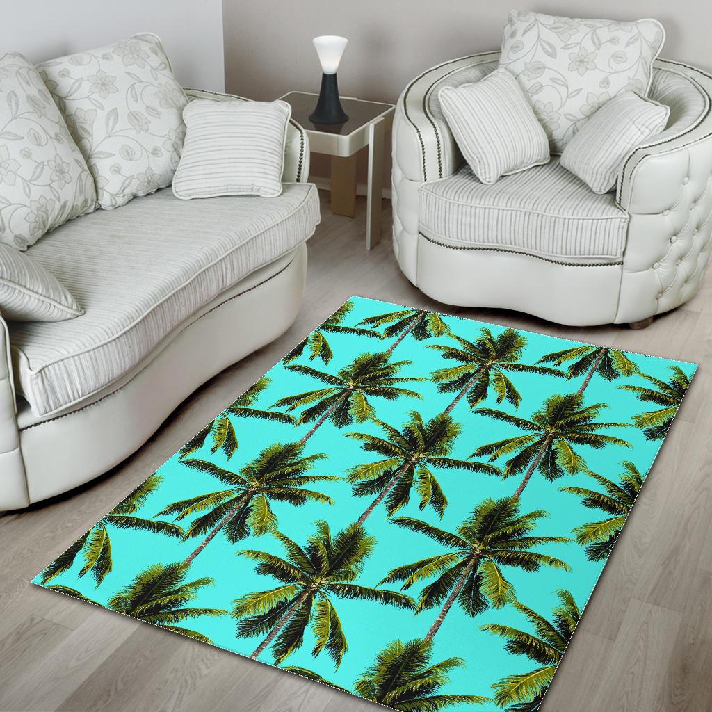 Tropical Palm Tree Pattern Print Area Rug GearFrost