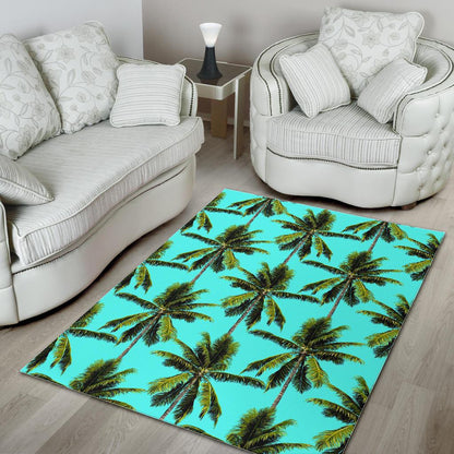 Tropical Palm Tree Pattern Print Area Rug GearFrost