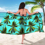 Tropical Palm Tree Pattern Print Beach Sarong Wrap