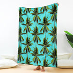 Tropical Palm Tree Pattern Print Blanket