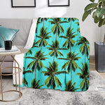 Tropical Palm Tree Pattern Print Blanket