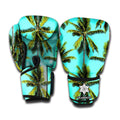Tropical Palm Tree Pattern Print Boxing Gloves