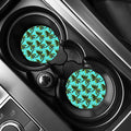 Tropical Palm Tree Pattern Print Car Coasters