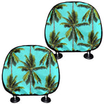 Tropical Palm Tree Pattern Print Car Headrest Covers