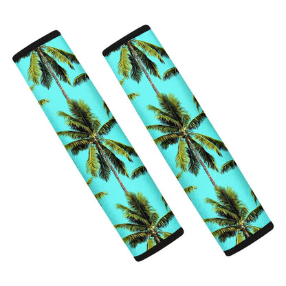 Tropical Palm Tree Pattern Print Car Seat Belt Covers