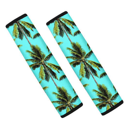 Tropical Palm Tree Pattern Print Car Seat Belt Covers