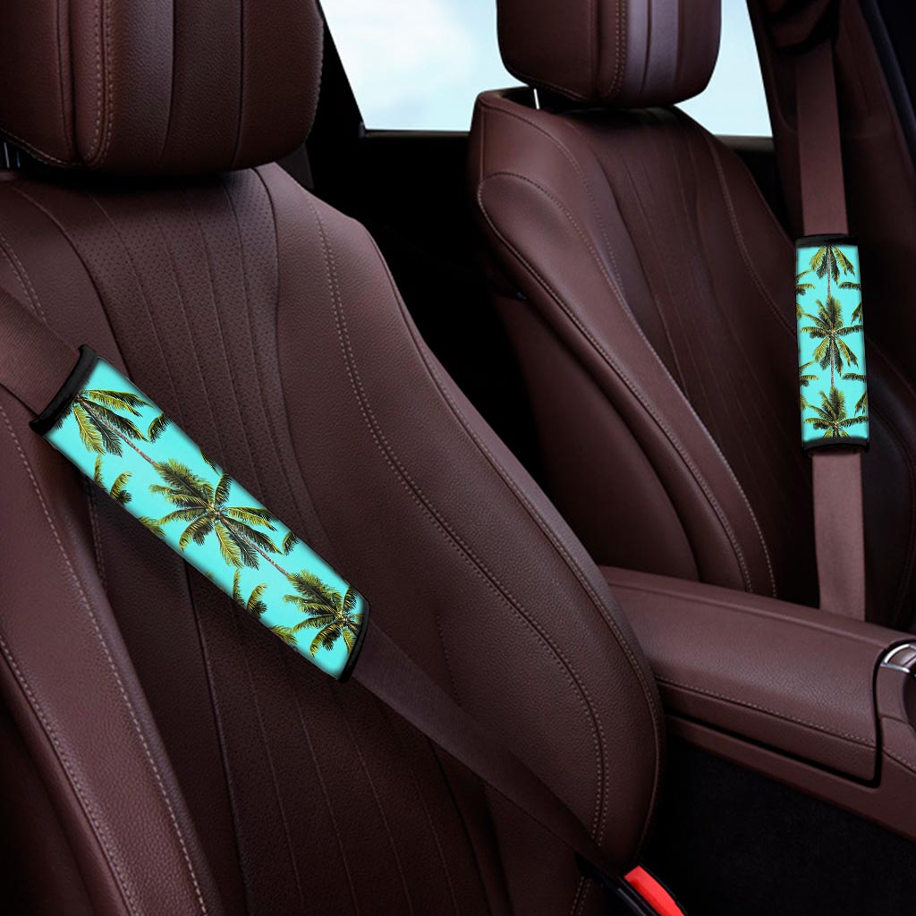 Tropical Palm Tree Pattern Print Car Seat Belt Covers
