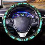 Tropical Palm Tree Pattern Print Car Steering Wheel Cover