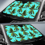 Tropical Palm Tree Pattern Print Car Sun Shade GearFrost