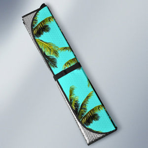 Tropical Palm Tree Pattern Print Car Sun Shade GearFrost