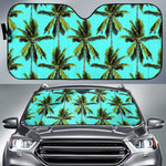 Tropical Palm Tree Pattern Print Car Sun Shade GearFrost