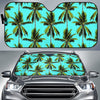 Tropical Palm Tree Pattern Print Car Sun Shade GearFrost