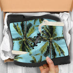 Tropical Palm Tree Pattern Print Comfy Boots GearFrost