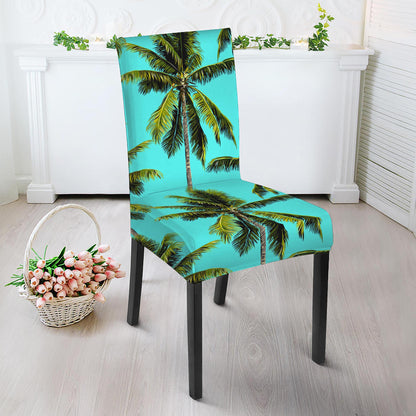 Tropical Palm Tree Pattern Print Dining Chair Slipcover