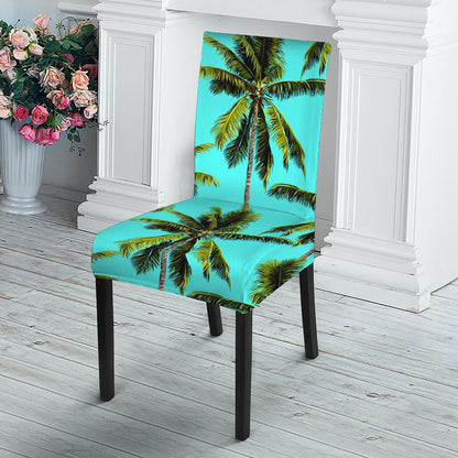 Tropical Palm Tree Pattern Print Dining Chair Slipcover