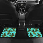 Tropical Palm Tree Pattern Print Front and Back Car Floor Mats