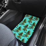 Tropical Palm Tree Pattern Print Front and Back Car Floor Mats