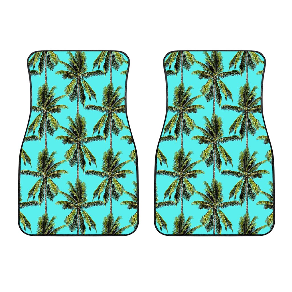 Tropical Palm Tree Pattern Print Front Car Floor Mats