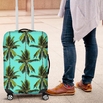 Tropical Palm Tree Pattern Print Luggage Cover GearFrost