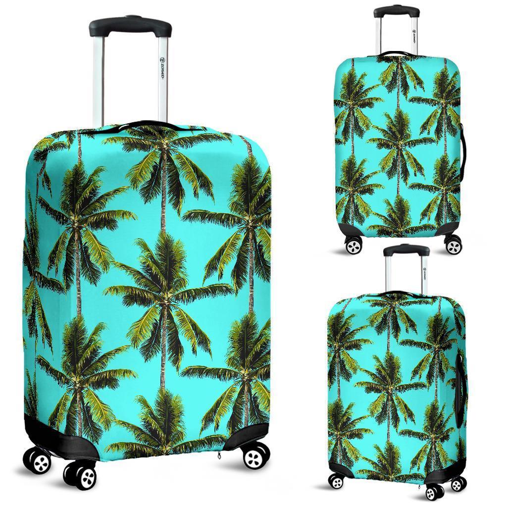 Tropical Palm Tree Pattern Print Luggage Cover GearFrost