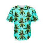 Tropical Palm Tree Pattern Print Men's Baseball Jersey