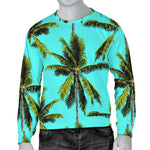 Tropical Palm Tree Pattern Print Men's Crewneck Sweatshirt GearFrost