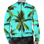 Tropical Palm Tree Pattern Print Men's Crewneck Sweatshirt GearFrost