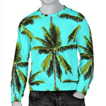 Tropical Palm Tree Pattern Print Men's Crewneck Sweatshirt GearFrost