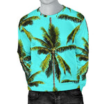 Tropical Palm Tree Pattern Print Men's Crewneck Sweatshirt GearFrost