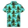 Tropical Palm Tree Pattern Print Men's Short Sleeve Shirt