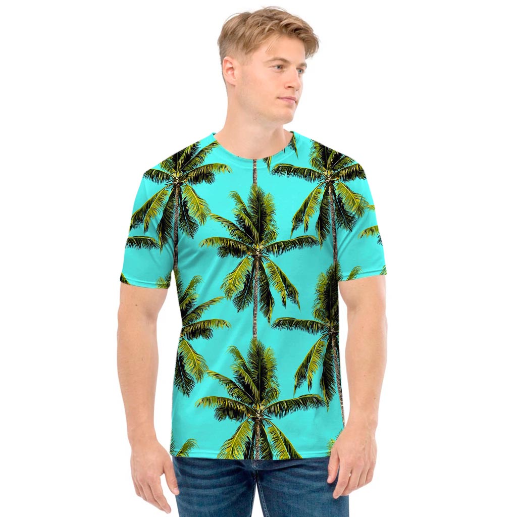 Tropical Palm Tree Pattern Print Men's T-Shirt