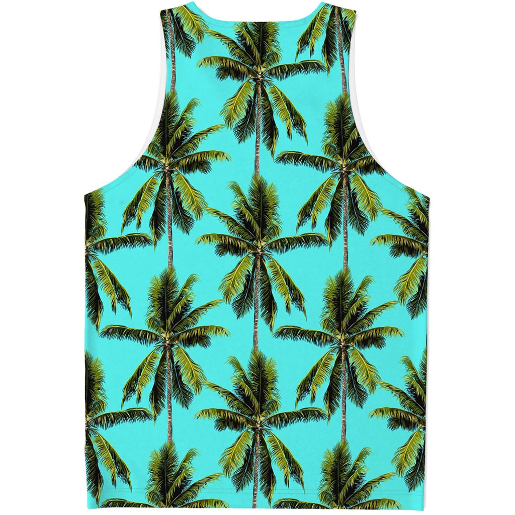 Tropical Palm Tree Pattern Print Men's Tank Top