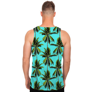 Tropical Palm Tree Pattern Print Men's Tank Top
