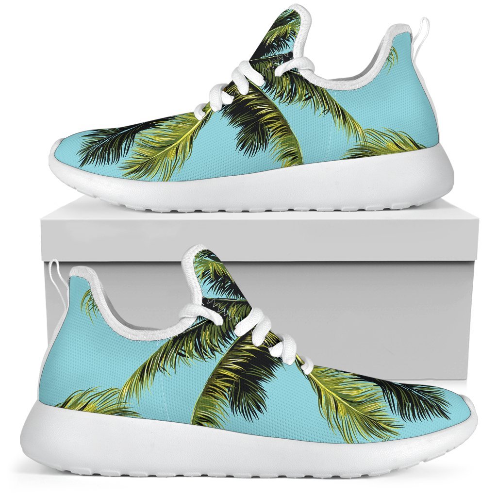 Tropical Palm Tree Pattern Print Mesh Knit Shoes GearFrost