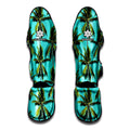 Tropical Palm Tree Pattern Print Muay Thai Shin Guards