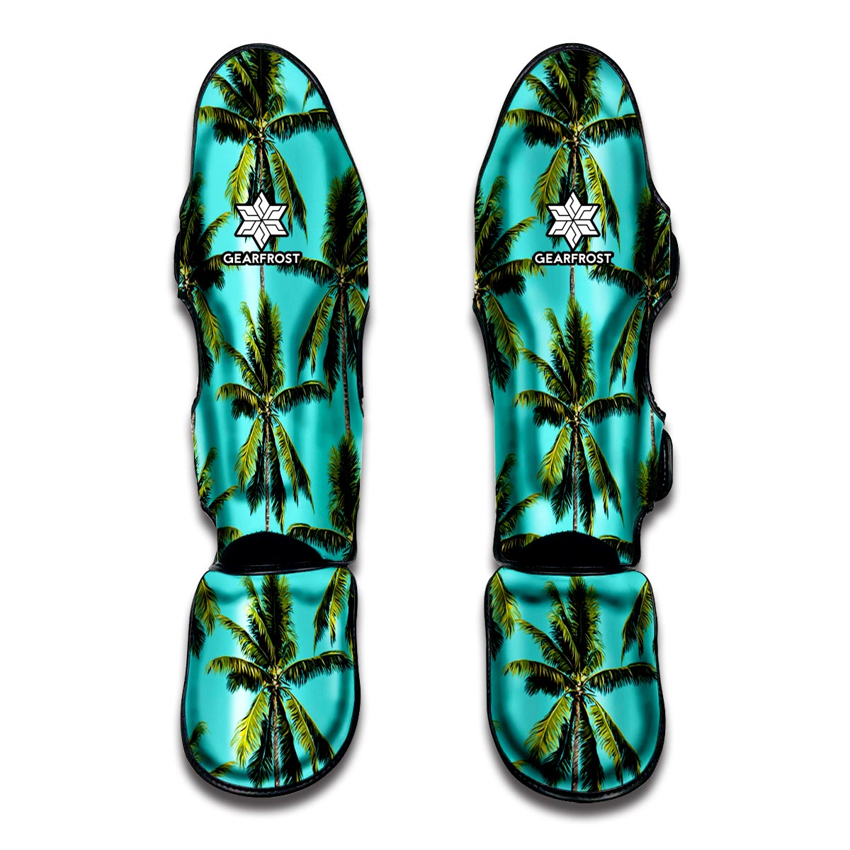 Tropical Palm Tree Pattern Print Muay Thai Shin Guard