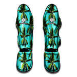 Tropical Palm Tree Pattern Print Muay Thai Shin Guard