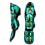 Tropical Palm Tree Pattern Print Muay Thai Shin Guard