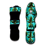 Tropical Palm Tree Pattern Print Muay Thai Shin Guard