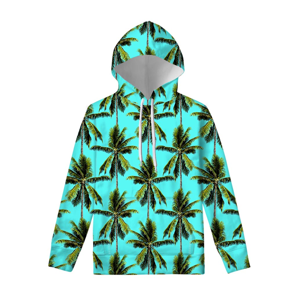 Tropical Palm Tree Pattern Print Pullover Hoodie